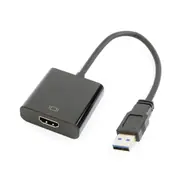 Gembird adaptér USB 3.0 A (M) na HDMI (F) / audio+video / kabel 15cm / 1080p60Hz / černá