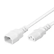 PremiumCord prodlužovací kabel síť 230V - C13 (F) - C14 (M) - 1m bílá