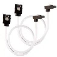 Corsair Premium Sleeved SATA 6Gbps kabel lomený 30cm bílá (2ks)