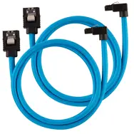 Corsair Premium Sleeved SATA 6Gbps kabel lomený 60cm modrá (2ks)