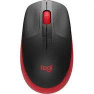 Logitech M190 červená / optická bezdrátová myš / 1000 DPI / USB přijímač / 3 tlačítka