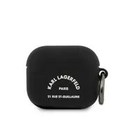Karl Lagerfeld Rue St Guillaume Silikonové Pouzdro pro Airpods 3 černá