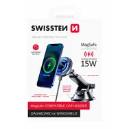 SWISSTEN 65010610 černá / Magnetický držák na palubní desku / podpora MagSafe 