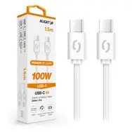 Aligator Datový kabel POWER 5A USB-C - USB-C 1.5m bílá / 100W