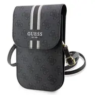 GUESS PU 4G Printed Stripes Phone Bag černá