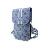 GUESS PU 4G Printed Stripes Phone Bag modrá