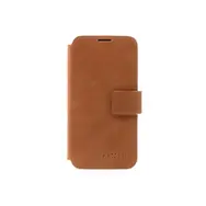 FIXED ProFit Kožené pouzdro typu kniha pro Apple iPhone 15 Plus hnědá