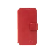 FIXED ProFit Kožené pouzdro typu kniha pro Apple iPhone 15 Plus červená