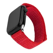 FIXED Nylonový řemínek Nylon Sporty Strap pro Apple Watch 42/44/45mm červený