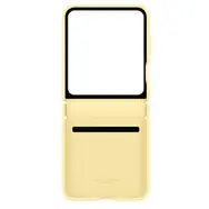 Samsung Ochranný kryt z veganské kůže pro Samsung Galaxy Z Flip 6 žlutá