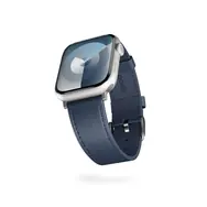 Epico Leather Watch Strap kožený řemínek pro Apple Watch 42/44/45/46/49mm modrá