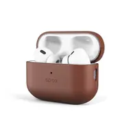 Epico Leather case Ochranné kožené pouzdro pro Apple Airpods Pro 2 hnědá