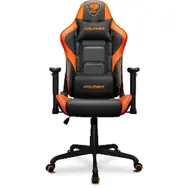 COUGAR Armor Elite černo-oranžová / Herní židle / nastavitelná / syntetická kůže / pojezd. kolečka / nosnost 120 kg 