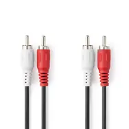 Nedis Stereo Audio kabel 2x RCA (M) - 2x RCA (M) 10.0 m černá