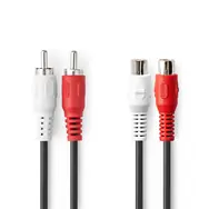 Nedis Stereo Audio kabel 2x RCA (M) - 2x RCA (F) 10.0 m černá 
