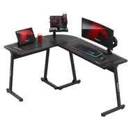 Huzaro Hero 6.0 RGB černá / Rohový herní stůl / 112 x 147 cm / pravá i levá montáž