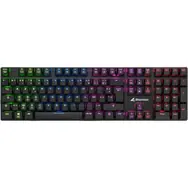 Rozbaleno - Sharkoon PureWriter RGB černá / nízkoprofilová herní klávesnice / mechanická / drátová / RGB / rozbaleno