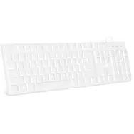 Rozbaleno - CONNECT IT Chocolate WhiteStar bílá / Kancelářská klávesnice / podsvícená / CZ layout / USB / 1.5m  / rozbaleno