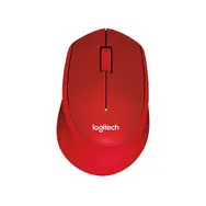 Rozbaleno - Logitech Wireless Mouse M330 Silent Plus červená / bezdrátová optická myš / 3 tlačítka / 1000dpi / rozbaleno