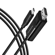 Rozbaleno - AXAGON RVC-DPC, USB-C -> DisplayPort redukce / kabel 1.8m, 4K/60Hz / rozbaleno