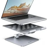 Rozbaleno - AXAGON STND-LQ, hliníkový HQ stojan pro notebooky 10" - 17.3", nastavitelná výška a úhel šedá / rozbaleno
