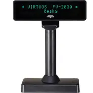 Rozbaleno - Virtuos zákaznický display FV-2030B / VFD / 2 x 20 znaků / 9 mm / RS232 / včetně napájení +12V / černý / rozbaleno