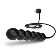 CONNECT IT CES-1322-BK prodlužovací kabel 230V černá / 2m / 6 zásuvek / vypínač