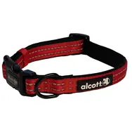 Alcott Adventure zářivě červená - velikost S / reflexní obojek pro psy