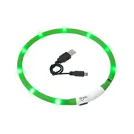 Karlie LED světelný obojek zelená - obvod 20-75cm