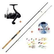 Mistrall Přívlačový set Lamberta XR Spin 2,7m 5-20g + vlasec a gumové nástrahy ZDARMA