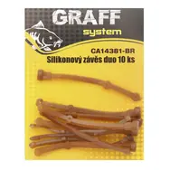 Graff Silikonový závěs duo 10ks Hnědý