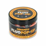 Mikbaits Plovoucí fluo boilie Broskev Pepř 150ml 14mm