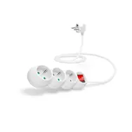 CONNECT IT prodlužovací kabel 230V 3 zásuvky 1.5 m s vypínačem bílá