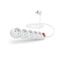 CONNECT IT prodlužovací kabel 230V 5 zásuvek 2 m s vypínačem bílá