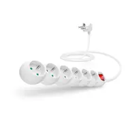 CONNECT IT prodlužovací kabel 230V 6 zásuvek 3 m s vypínačem bílá