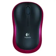 Logitech myš Wireless Mouse M185 / optická / 3 tlačítka / červená-černá