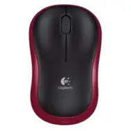 Logitech myš Wireless Mouse M185 / optická / 3 tlačítka / červená-černá