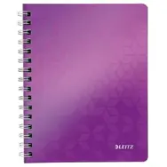 Leitz WOW A5 Blok linkovaný drátěná vazba s PP deskami purpurová / doprodej