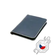 FIXED Passport Kožená peněženka modrá / pravá hovězí kůže / velikost pasu