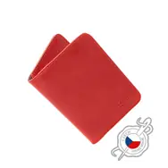 FIXED Wallet XL Kožená peněženka z pravé hovězí kůže červená