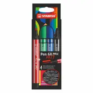 STABILO® Pen 68 MAX - ARTY - 4 ks sada - 4 různé barvy
