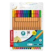 STABILO® point 88 - 15 ks sada - 15 různých barev včetně 5 neonových