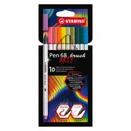 STABILO® Pen 68 brush - ARTY - 10 ks sada - 10 různých barev