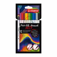 STABILO® Pen 68 brush - ARTY - 12 ks sada - 12 různých barev