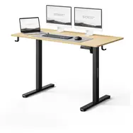 SENSE7 NOJO LIGHT Pracovní stůl černá-borovice / elektricky nastavitelná výška / 120 x 60cm / nosnost 70kg