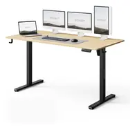 SENSE7 NOJO LIGHT Pracovní stůl černá-borovice / elektricky nastavitelná výška / 140 x 70cm / nosnost 70kg