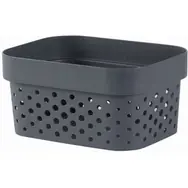 Curver Infinity Úložný box puntíky 1.4L tmavě šedá