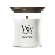 WoodWick White Tea & Jasmine 85g - váza malá / doba hoření: až 20 hg