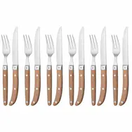 WMF Ranch Sada steakových příborů 12 ks / Nerezová ocel / 6x vidlička / 6x nůž