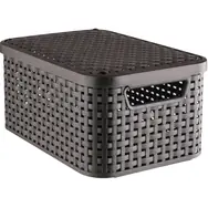 Curver Style Úložný košík s víkem 6 l hnědá / 29 x 20 x 14 cm  / doprodej